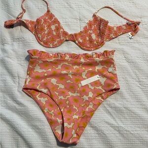 Pink Floral Bikini Set